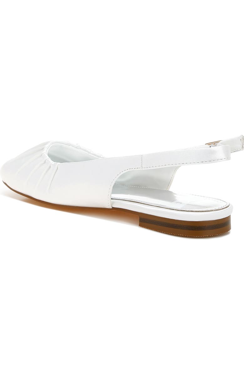 Rag & Co Cheeni Satin Slingback Flat, Alternate, color, White