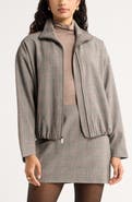 Open Edit Heritage Plaid Bomber Jacket