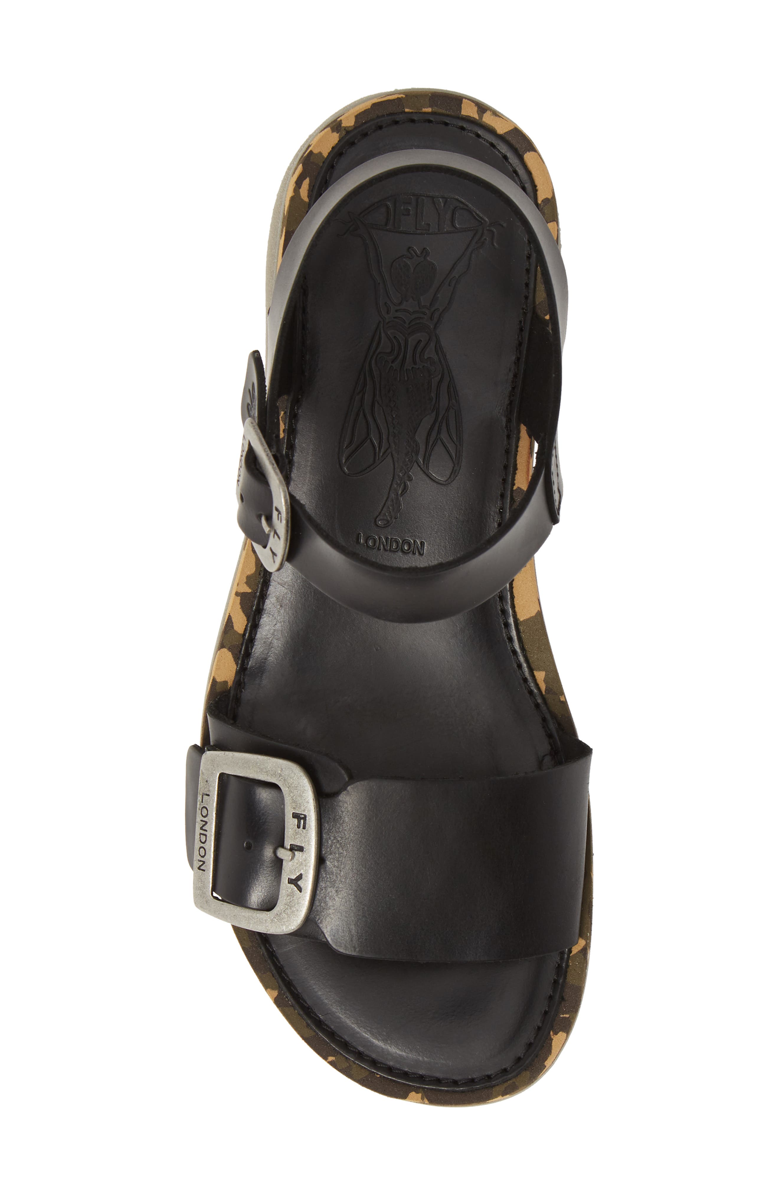 Fly London Comb Sandal, Alternate, color, 