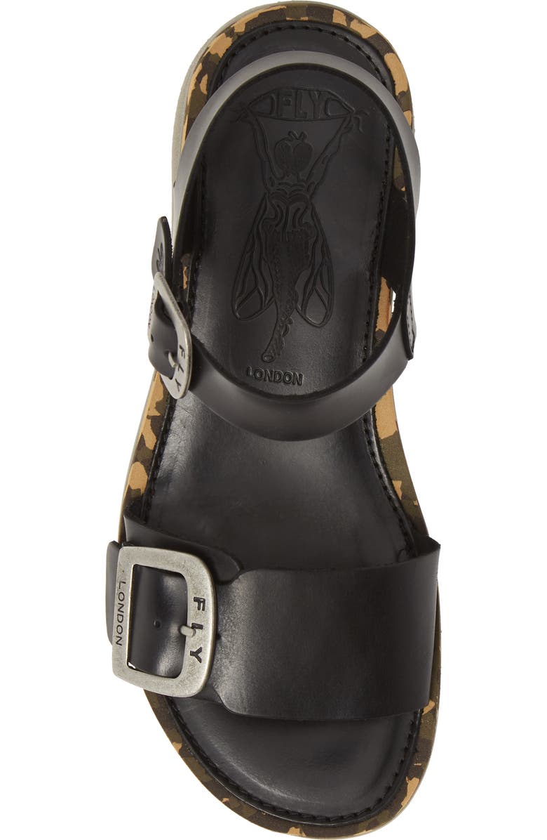 Fly London Comb Sandal, Alternate, color,