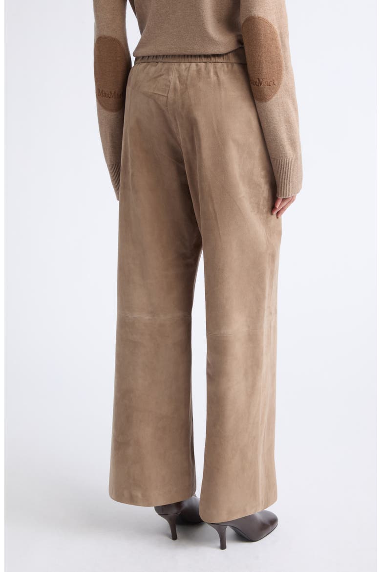 Tempio Suede Straight Leg Leather Pants, Alternate, color, COLONIAL