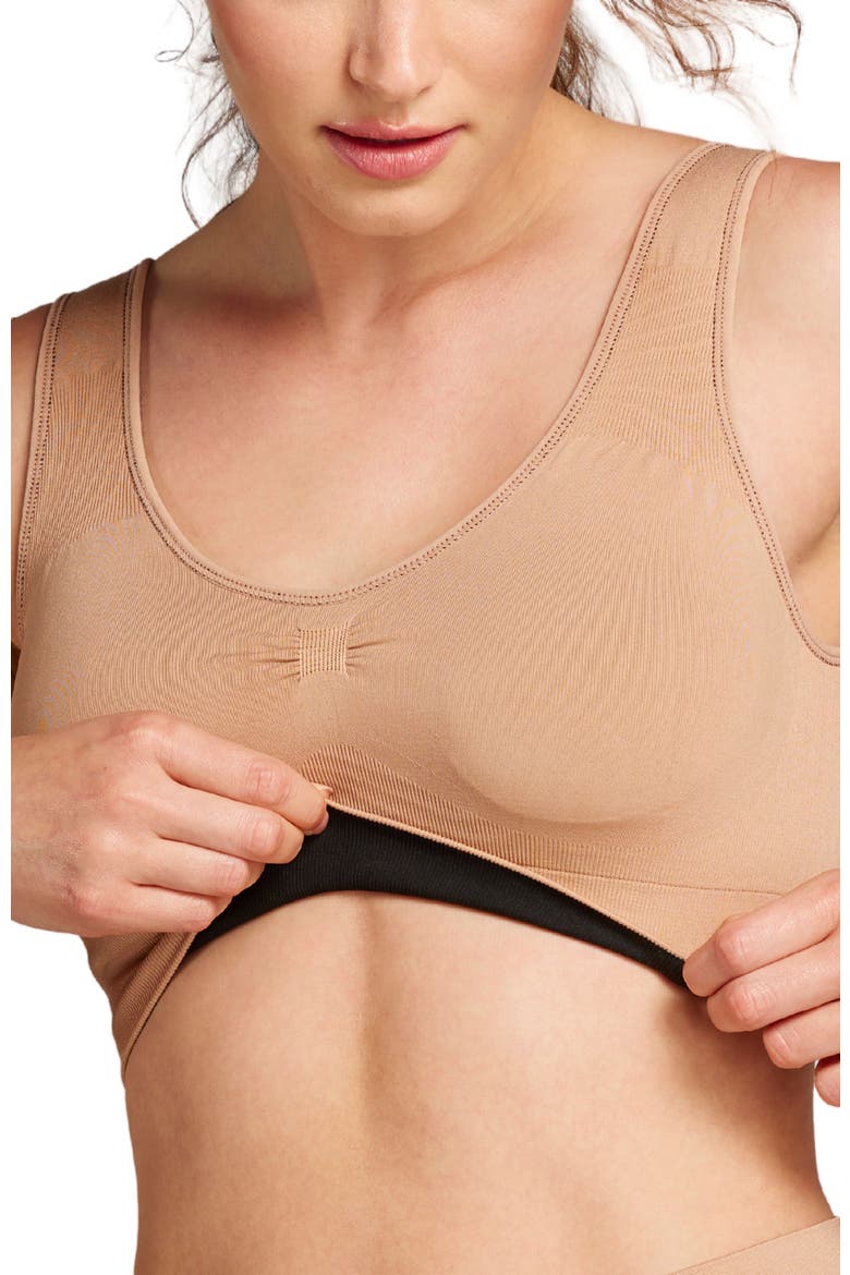 Sculpt Reversible Bra, Main, color, Black/taupe