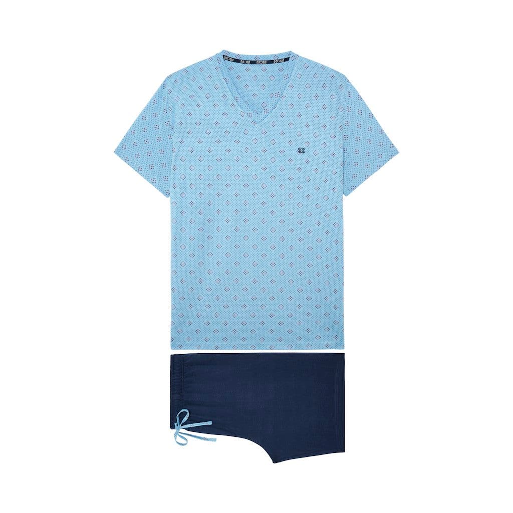 Hom Walter Short Pajama Set In Blue