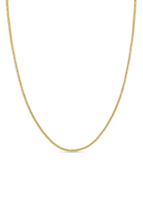 14k Gold Bead Chain Necklace