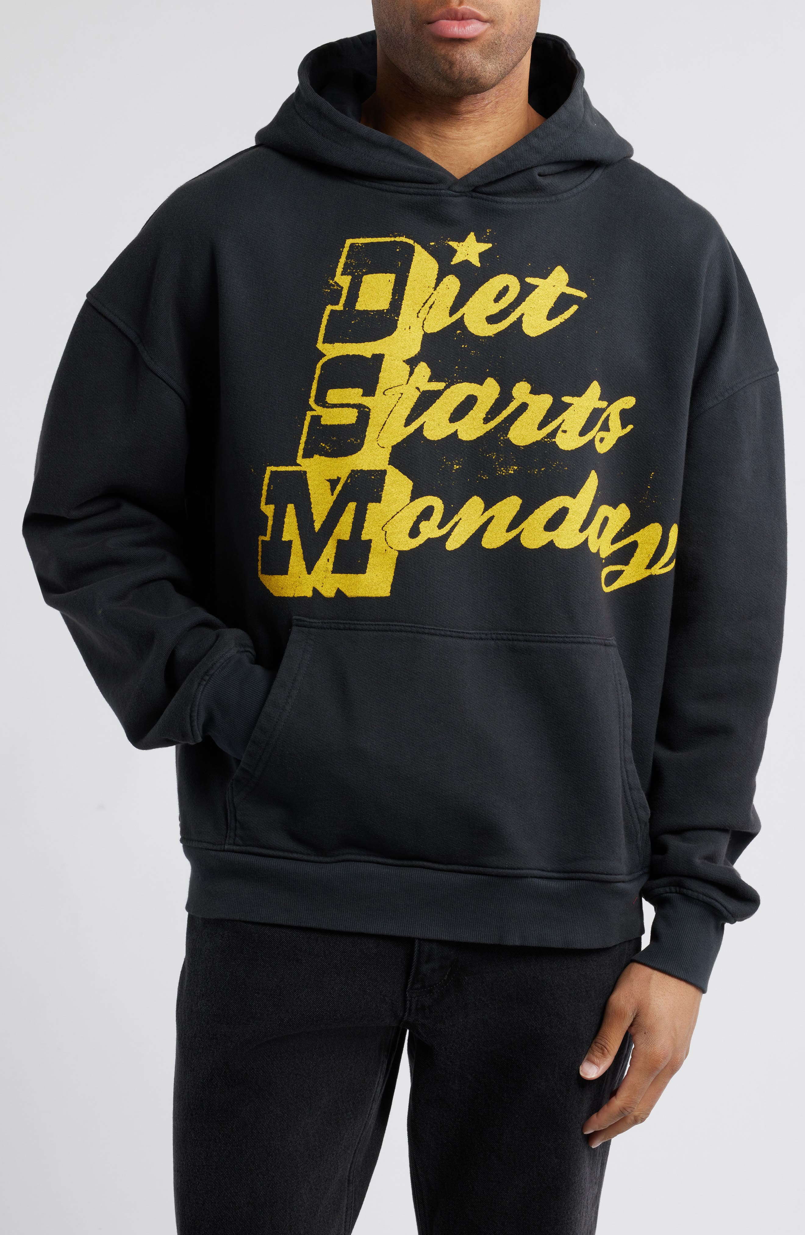 DIET STARTS MONDAY Star Logo French Terry Graphic Hoodie (Men ...