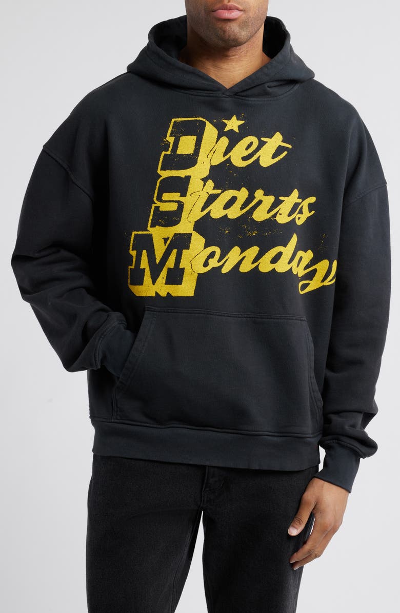 DIET STARTS MONDAY Star Logo French Terry Graphic Hoodie, Main, color, 