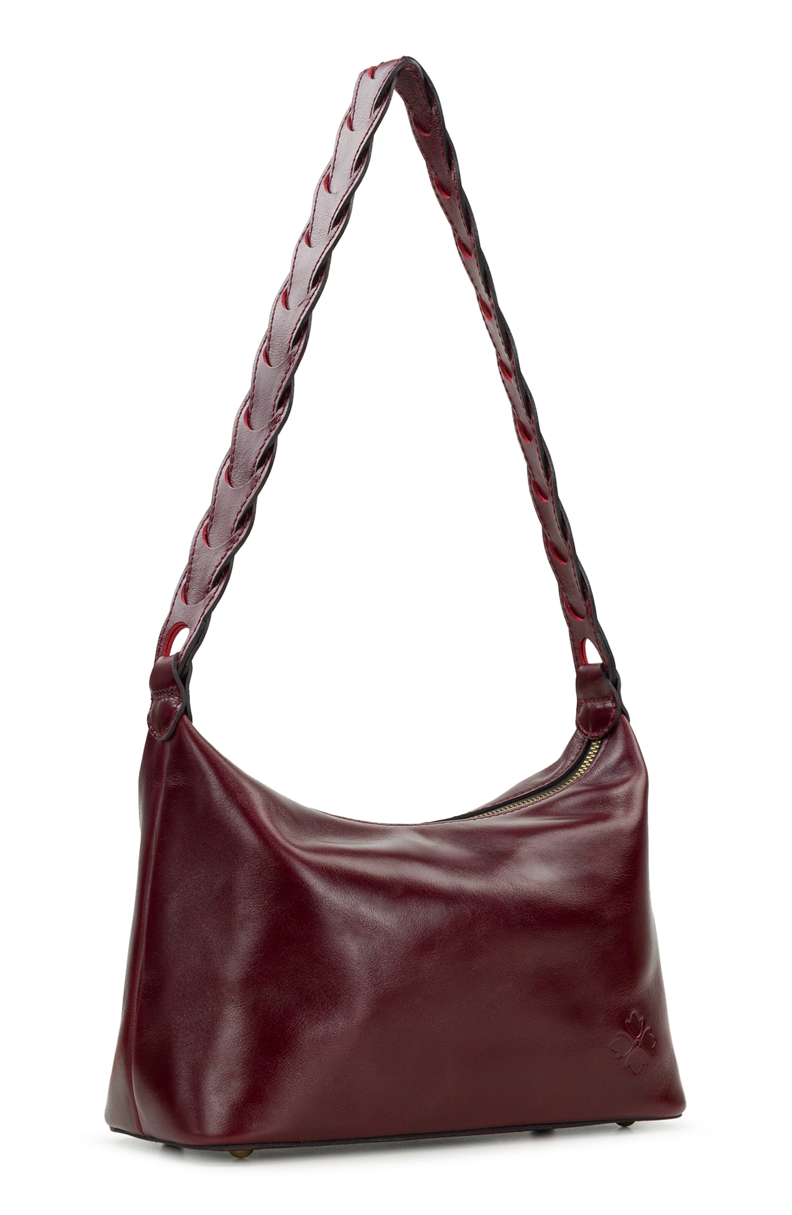 Patricia Nash Milos Leather Shoulder Bag, Alternate, color, Oxblood