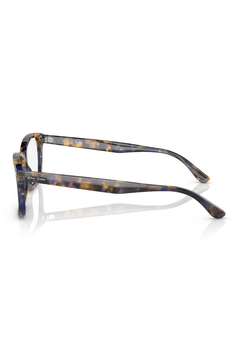 55mm Square Optical Glasses, Alternate, color, BLUE HAVANA