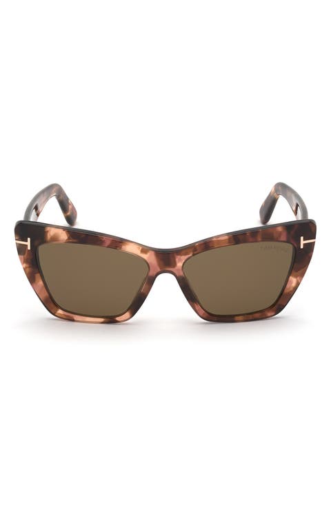 Wyatt 56mm Gradient Cat Eye Sunglasses