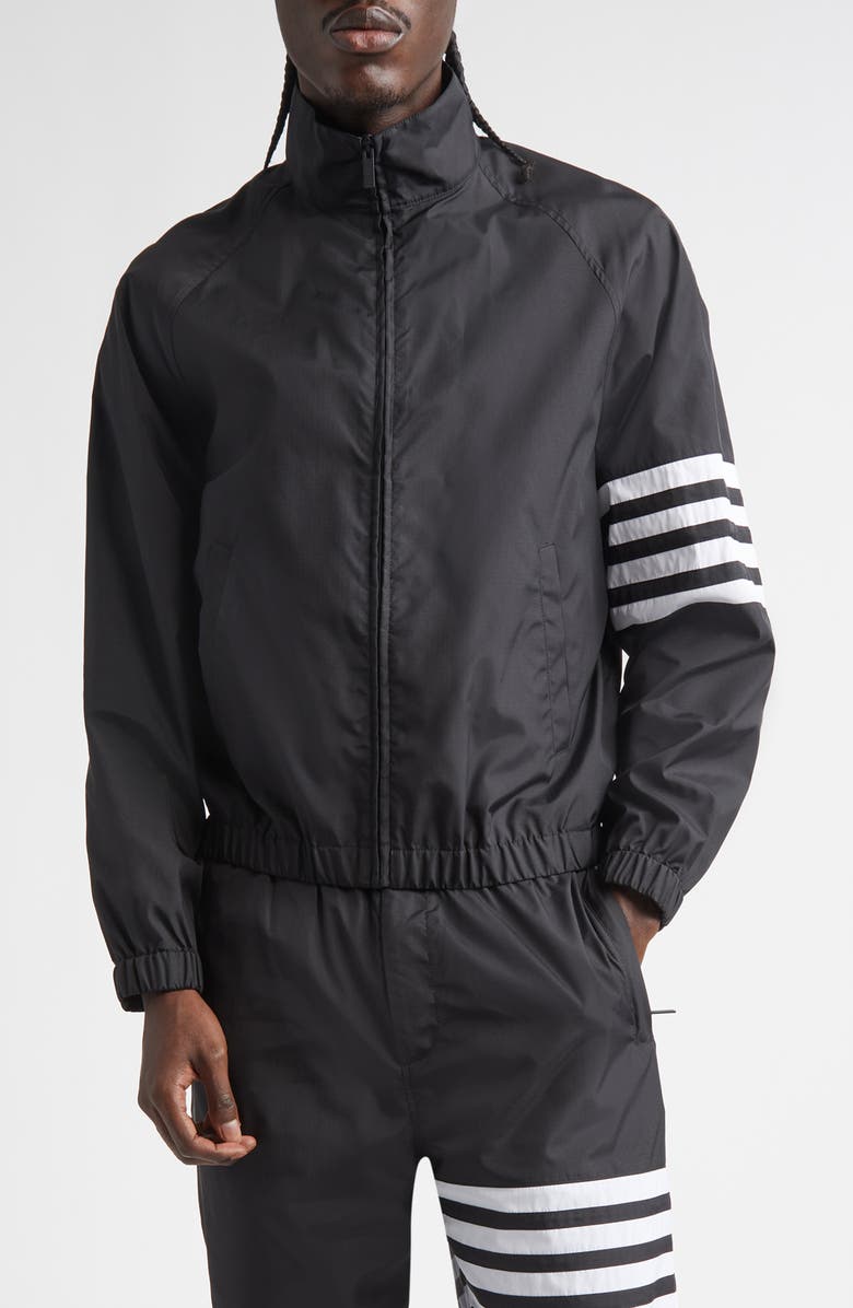 Thom Browne 4-Bar Track Jacket, Main, color, Black