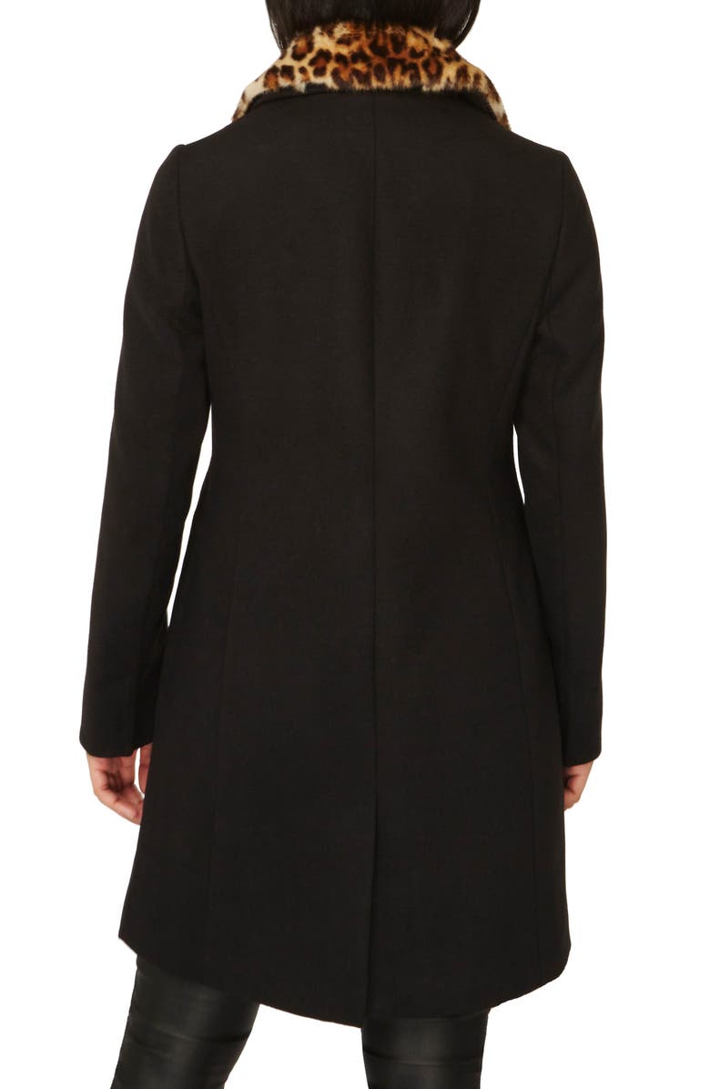 DOROTHY PERKINS Coat with Faux Fur Collar, Alternate, color,