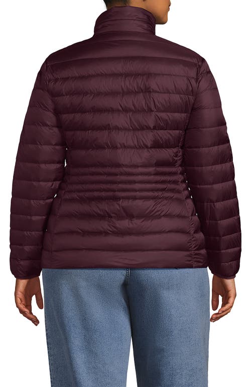 Lands' End Plus Size Wanderweight Packable Print Down Jacket In Purple