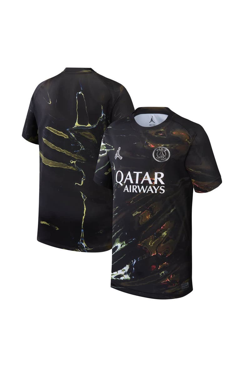 Youth Jordan Brand Black Paris Saint-Germain 2025/26 Fifth Stadium Replica Jersey, Main, color, Black