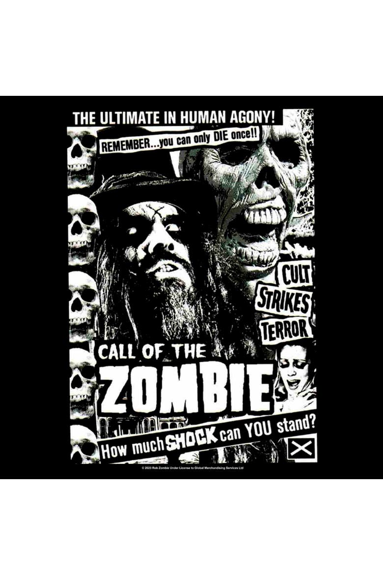 Mens Rob Zombie Call Of The Undead T Shirt, Alternate, color, Black