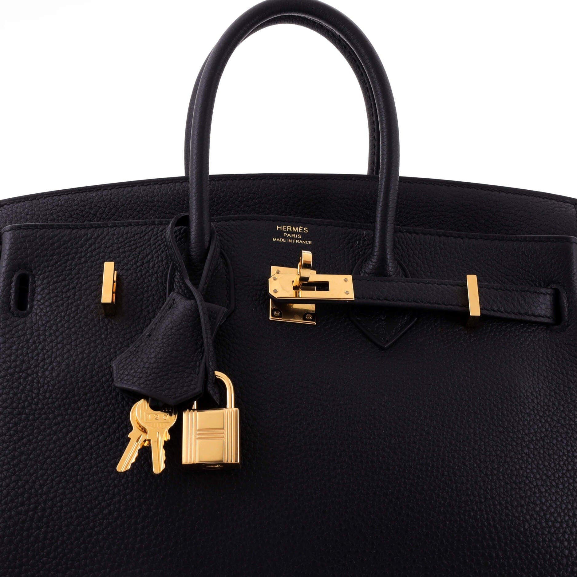 Birkin Handbag Black Togo with Gold Hardware 25, Alternate, color, Black