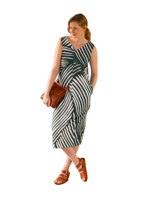 Slub Jersey S/L Midi Dress