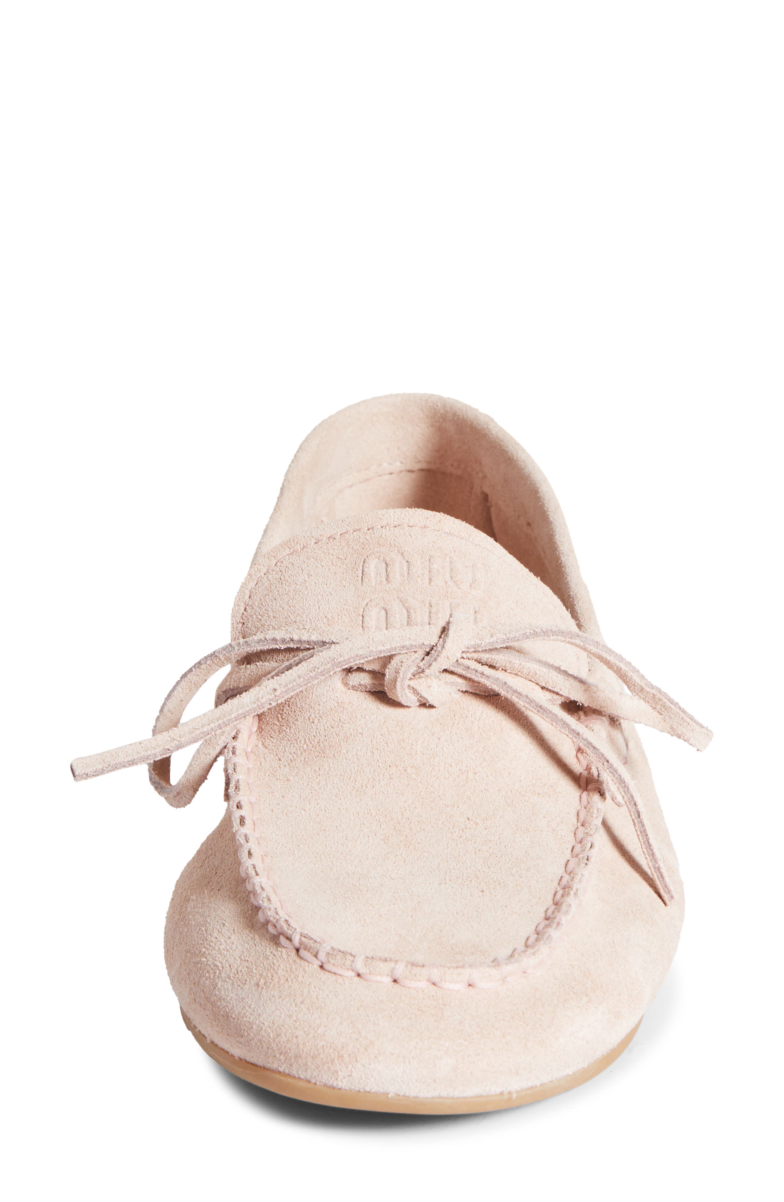 Miu Miu Boat Shoe Flat, Alternate, color, Beige