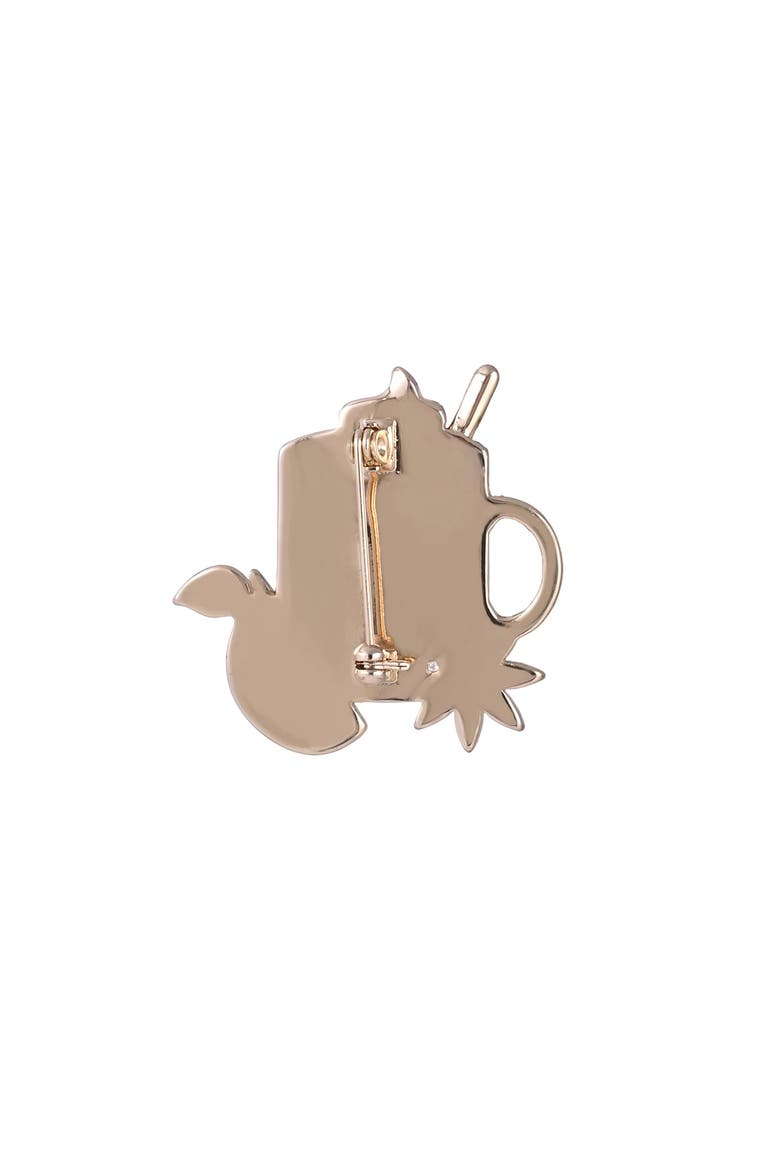 Glitter Enamel Hot Cider Mug Pin, Alternate, color, Brown