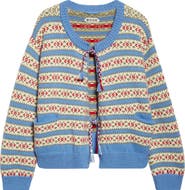 Bode Wedgewood Virgin Wool Cardigan