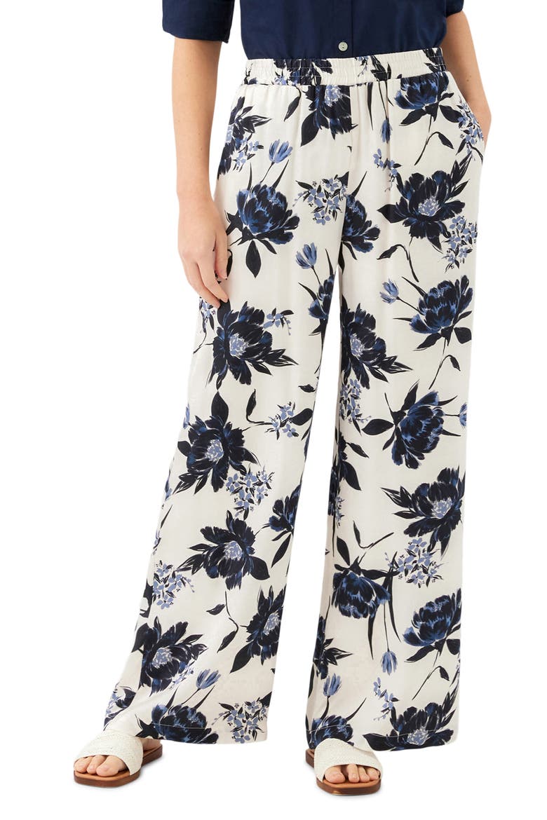 Floral Satin Wide Leg Pants, Main, color, PRINT