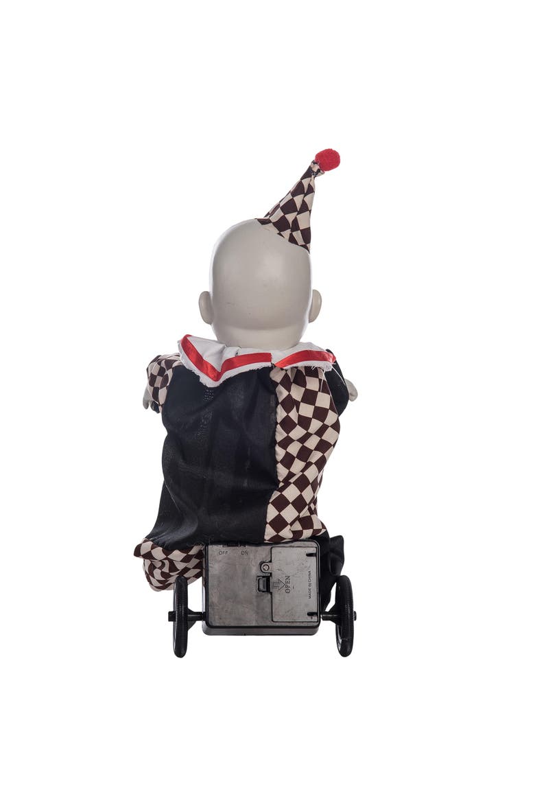 Scary Clown On Bike Movable Figurine, Alternate, color, Black