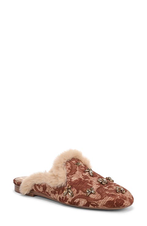 Tillie Faux Fur Trim Mule (Women)