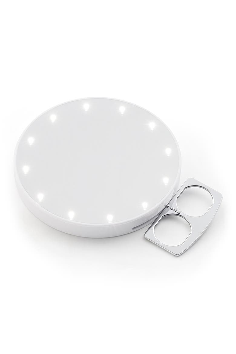 RIKI Super Fine 7X Portable LED Mirror, Alternate, color, WHITE