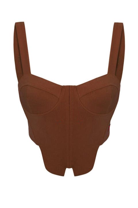 Cotton Woven Corset Top