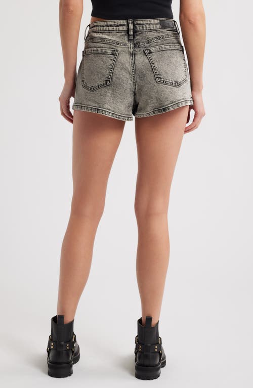Shop Ptcl Cara Denim Cargo Wrap Miniskort In Grey Mineral Wash