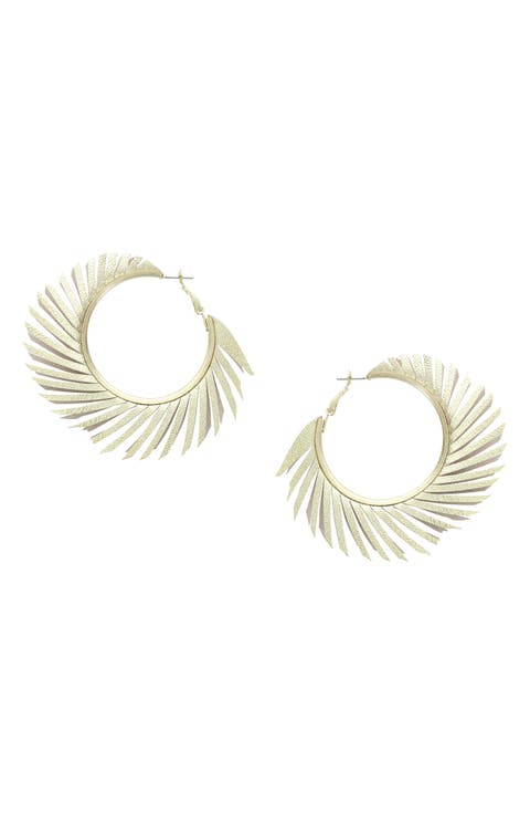Fringe Hoop Earrings