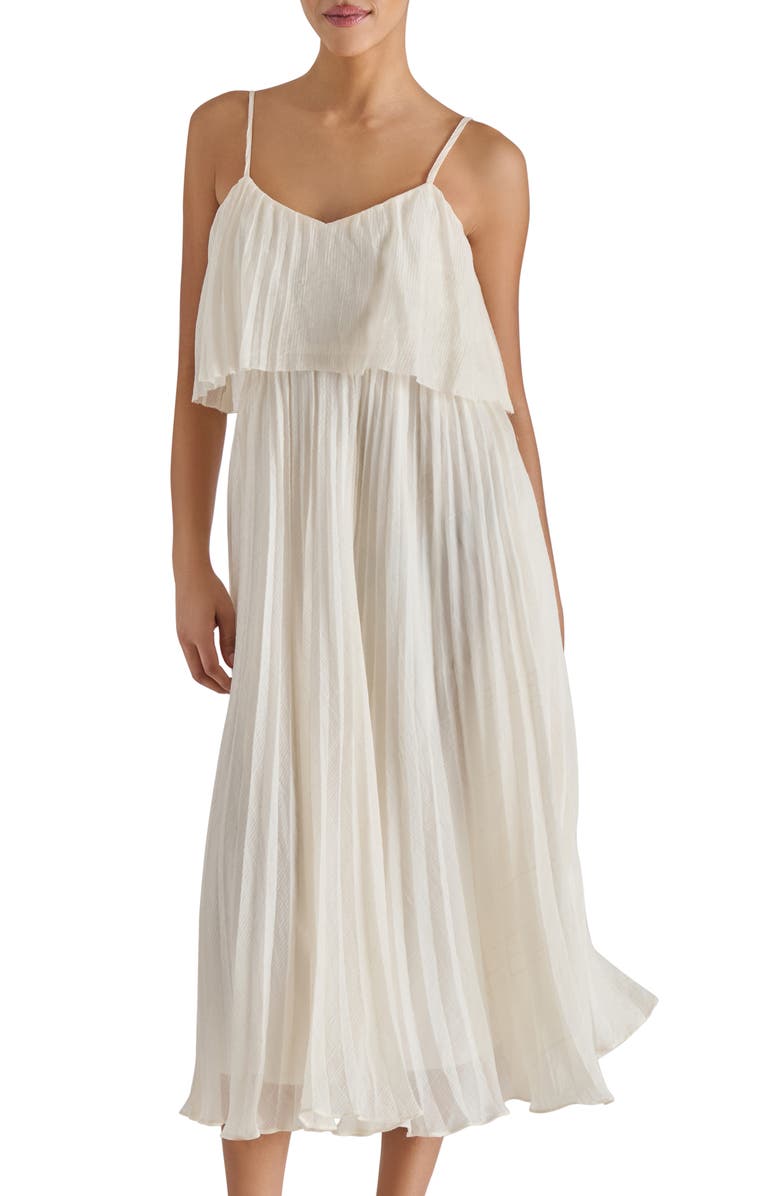 Steve Madden Sakura Pleated Dress, Alternate, color, Marshmallow