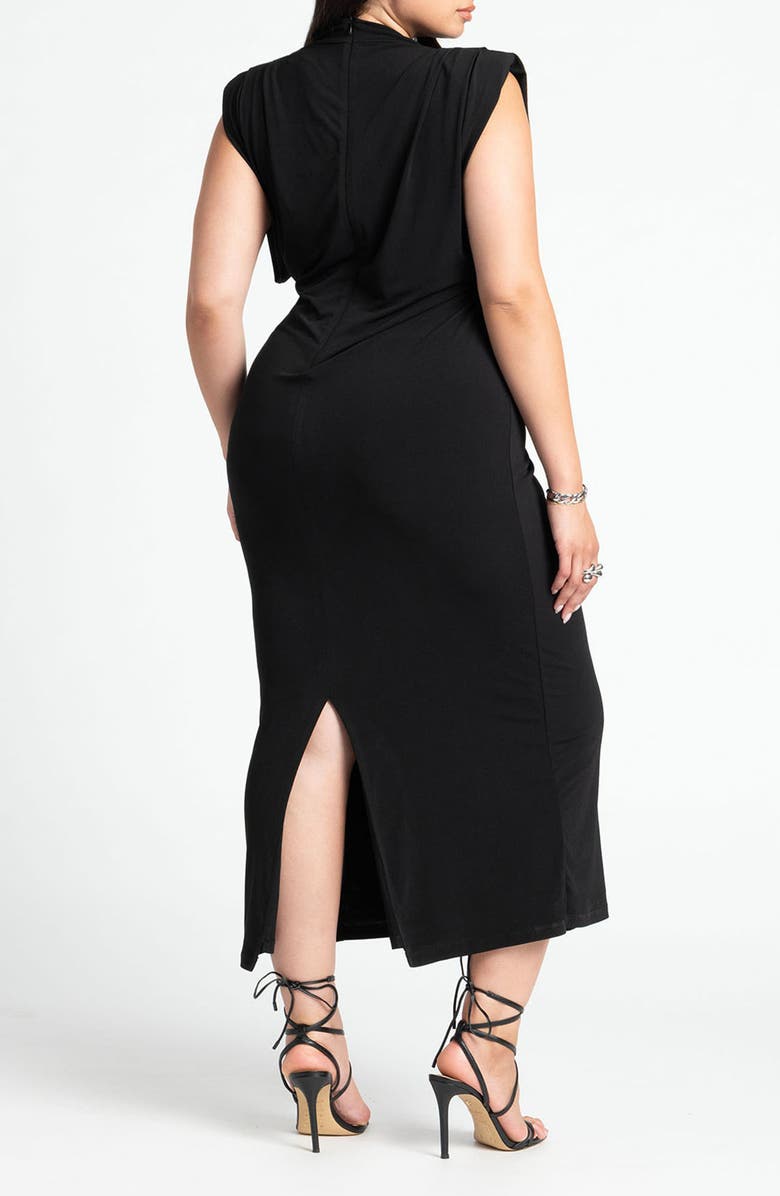 ELOQUII Funnel Neck Midi Dress, Alternate, color,