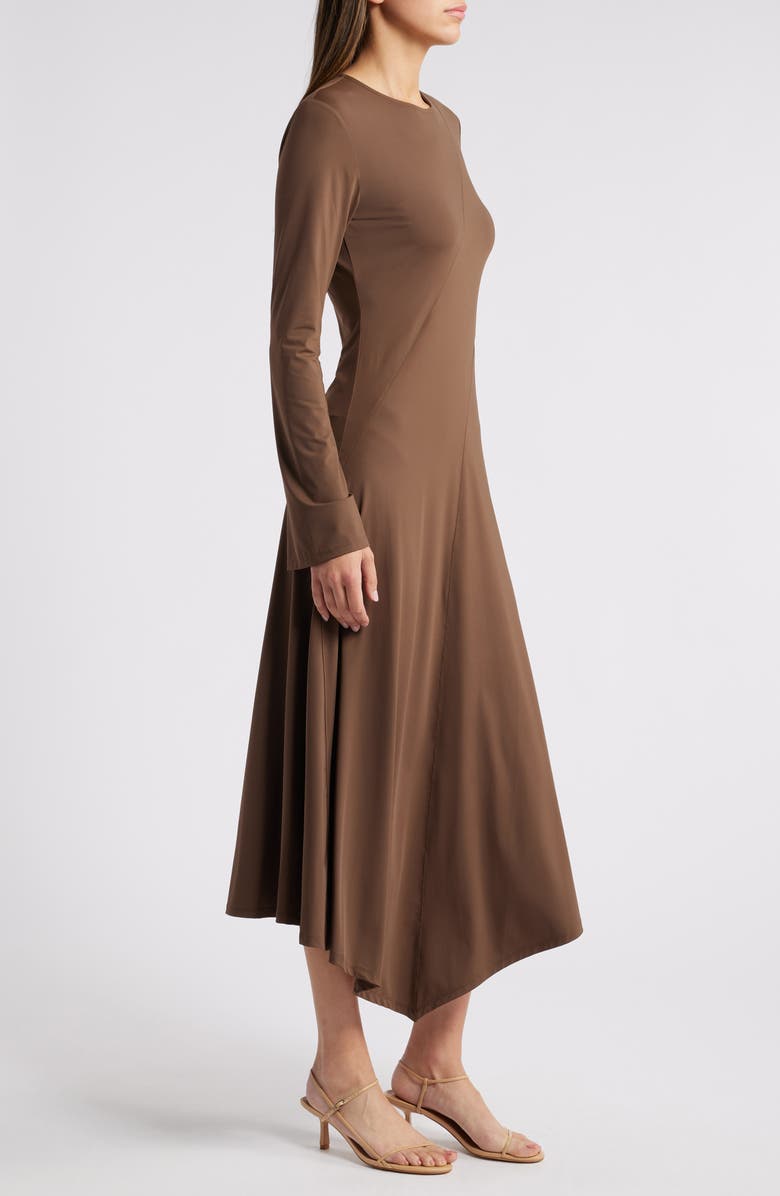 Du Paradis Keyhole Long Sleeve Asymmetric HemDress, Alternate, color,