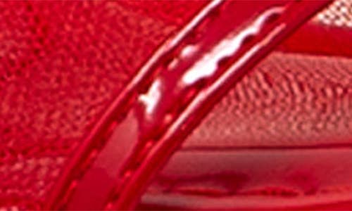 Chase & Chloe Chase And Chloe Mesh Strap Platform Sandal In Red