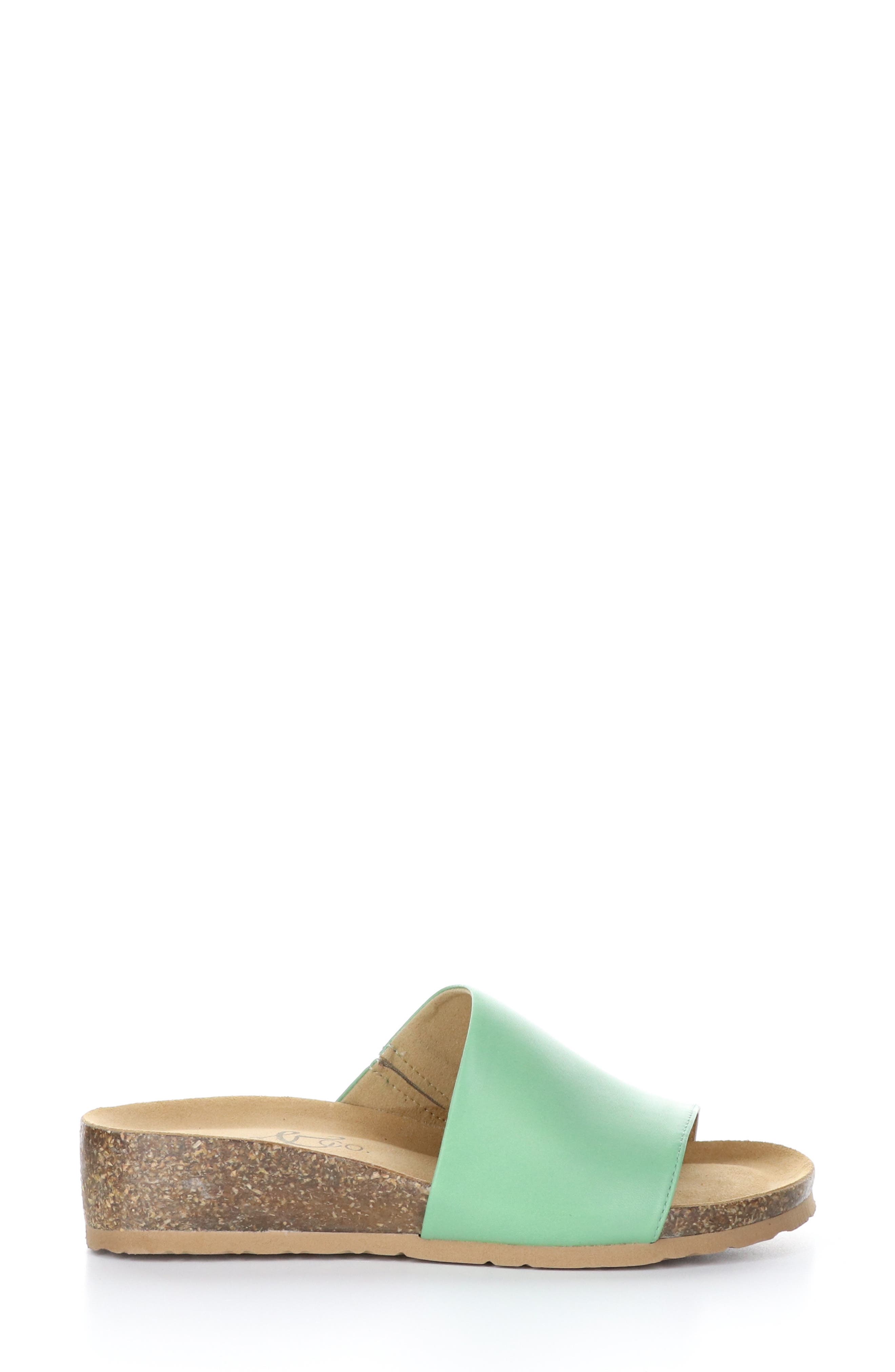 Bos. & Co. Lux Slide Sandal, Alternate, color, Mint Nappa