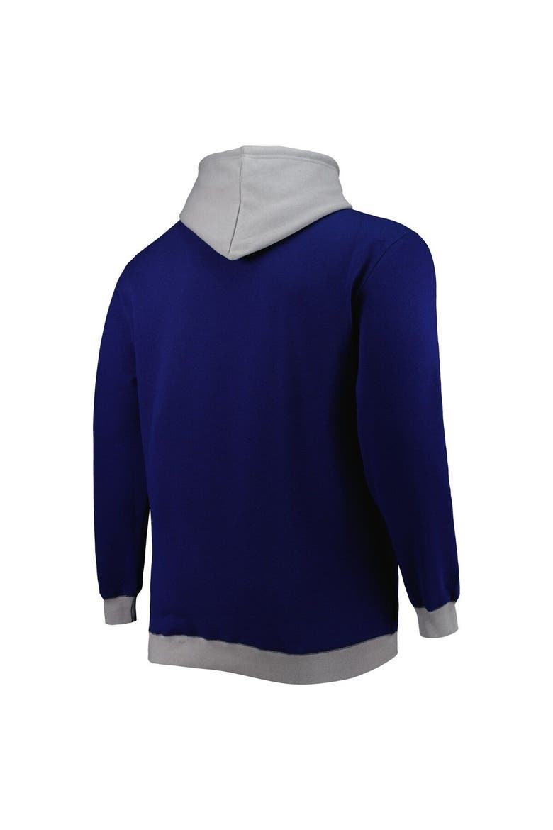 Men's Mitchell & Ness Navy/Silver Dallas Cowboys Big & Tall Big Face Pullover Hoodie, Alternate, color, Navy
