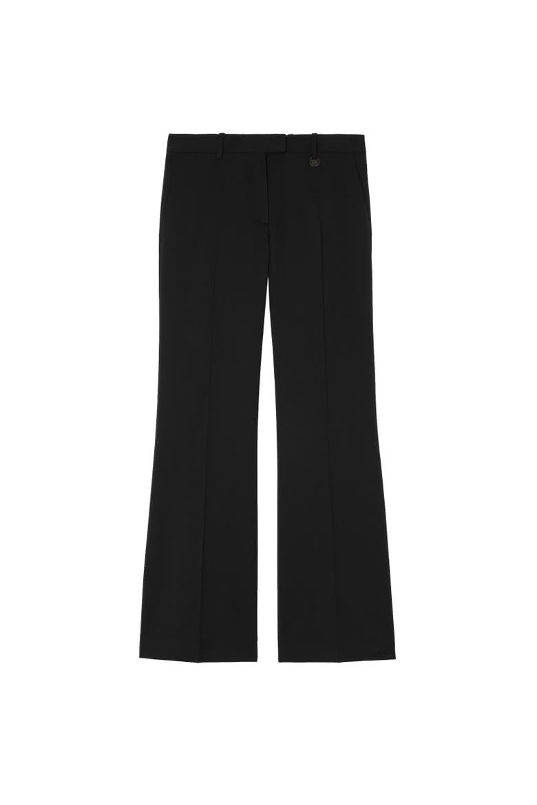 Wool Blend Tailored Trousers, Alternate, color, Black