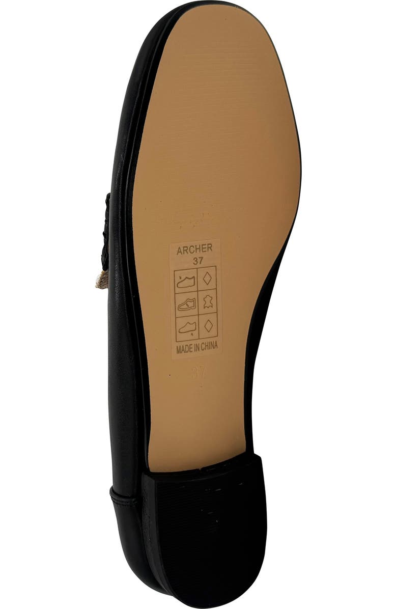 CHELSEA CREW Archer Knit Loafer, Alternate, color, Black And Bone Pu