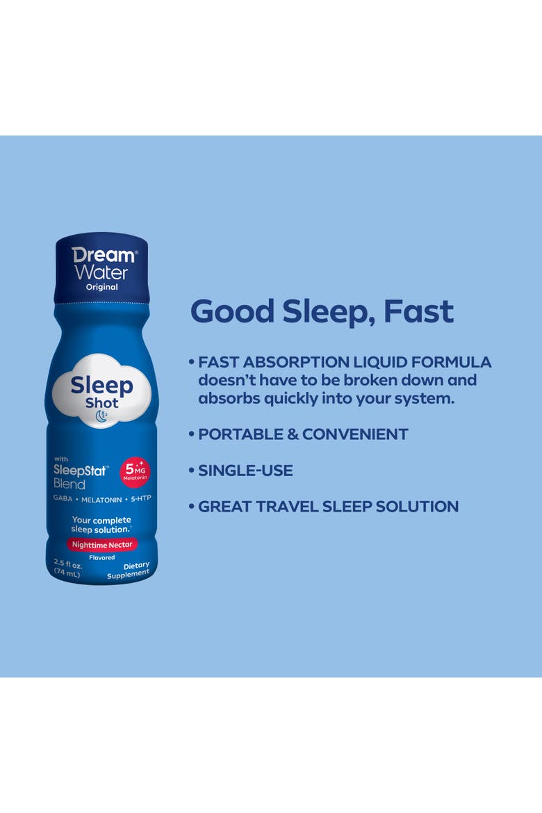 Sleep Aid Supplement Drink; Melatonin 5Mg, Gaba, 5Htp;  Zero Sugar, Alternate, color, Multicolored