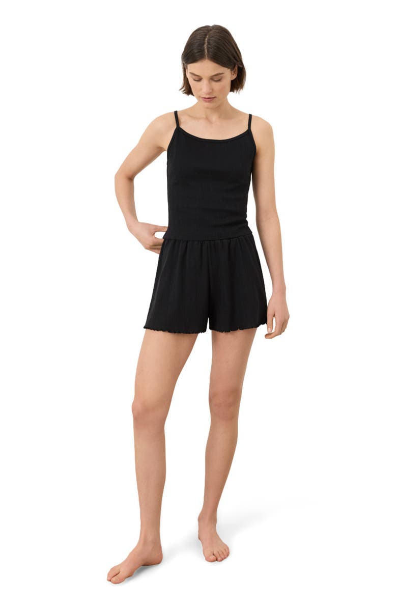 Pact Organic Cotton Pointelle Short, Main, color, Black