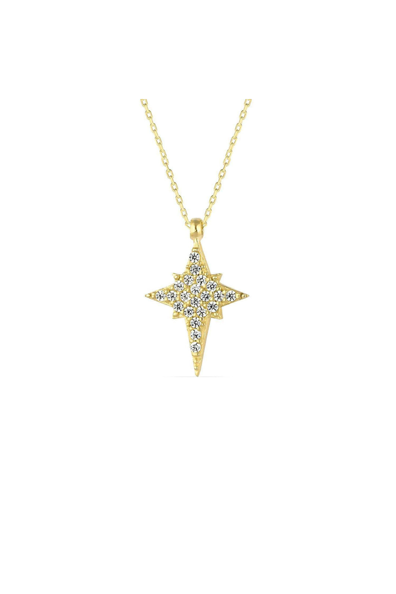 Northern Star Polaris Sterling Silver Necklace, Main, color, Gold