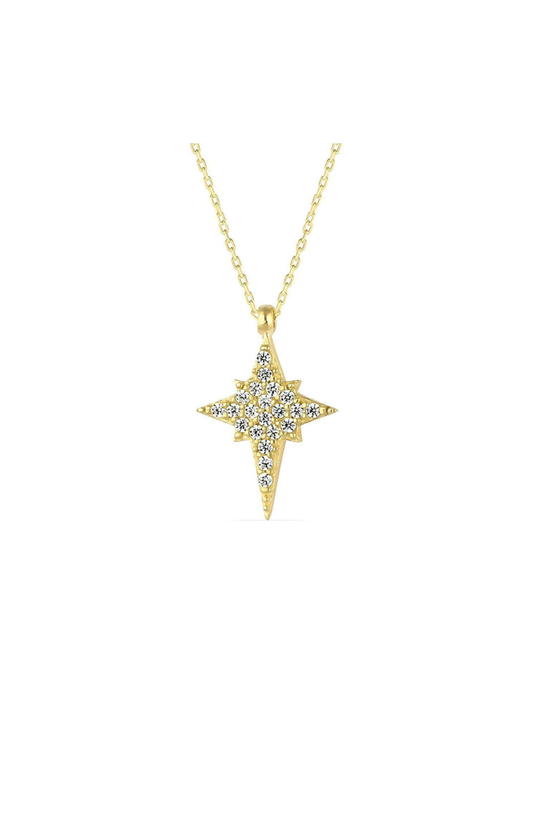 Spero London Northern Star Polaris Sterling Silver Necklace, Main, color, Gold