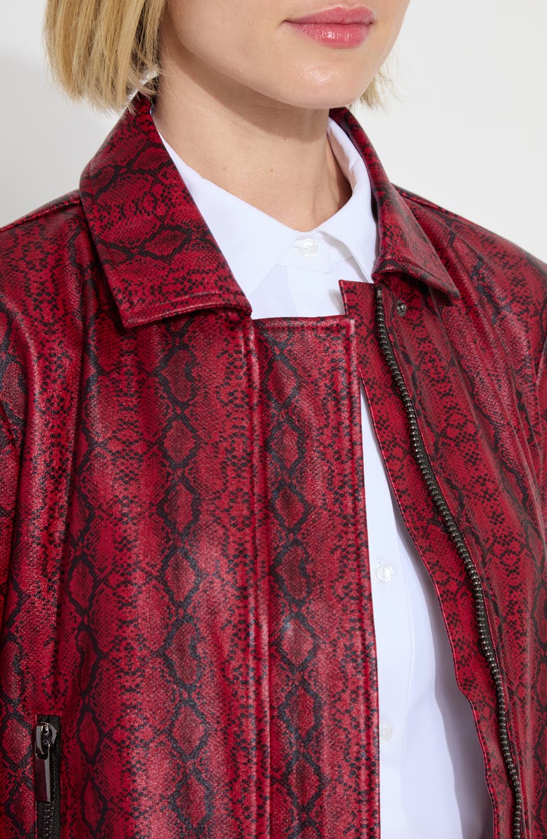 Lysse Estrella Snakeskin Print Faux Suede Jacket, Alternate, color, 