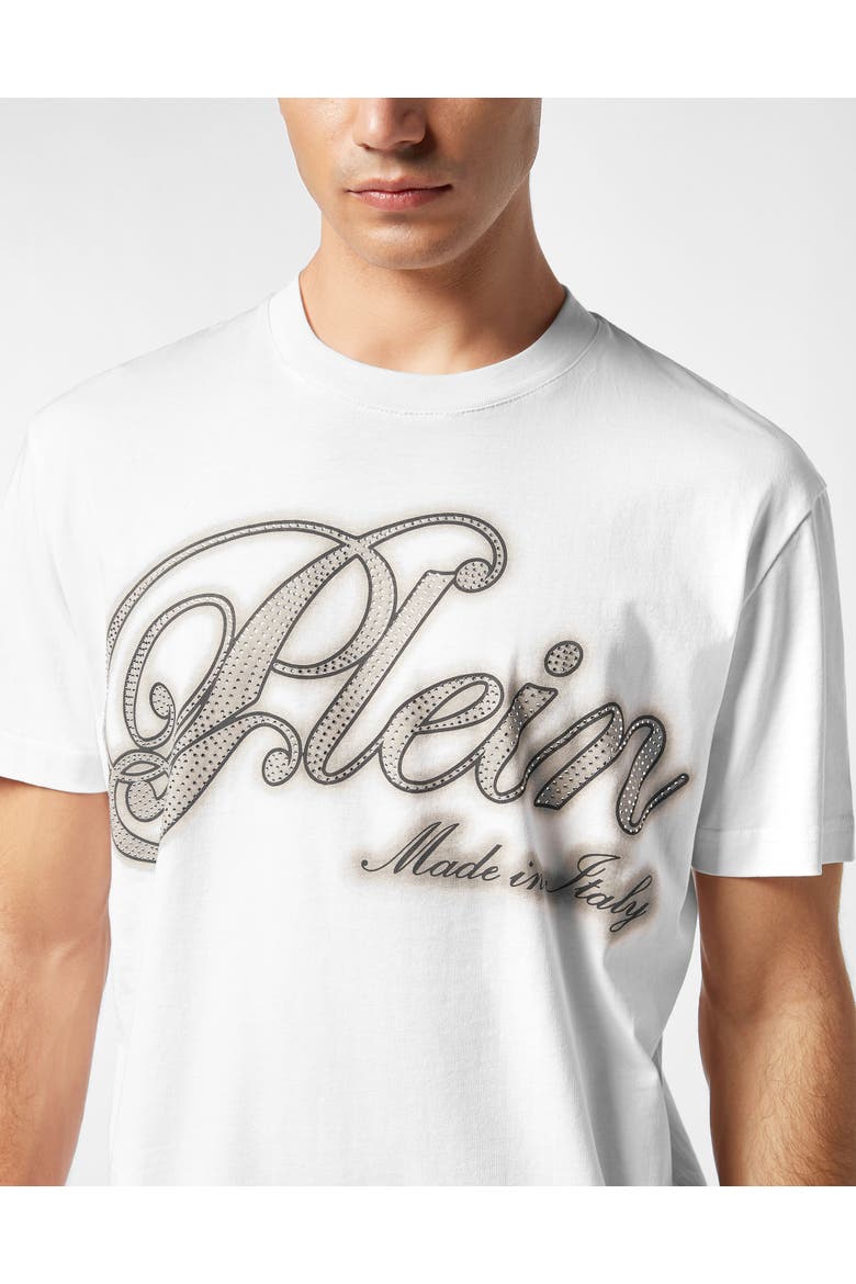 T-Shirt Round Neck Ss Signature Men, Alternate, color, white