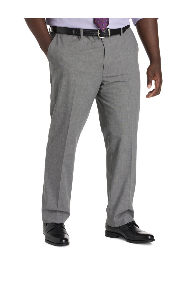 Big & Tall Mini-Neat Suit Pants, Main, color, BLACK