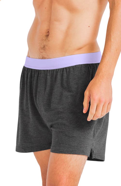 Jambys House Shorts In Gray/lavender