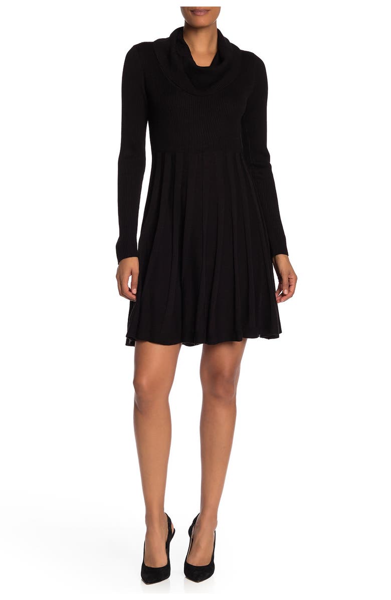 MODERN AMERICAN DESIGNER Cowl Neck Fit & Flare Sweater Dress, Main, color, 