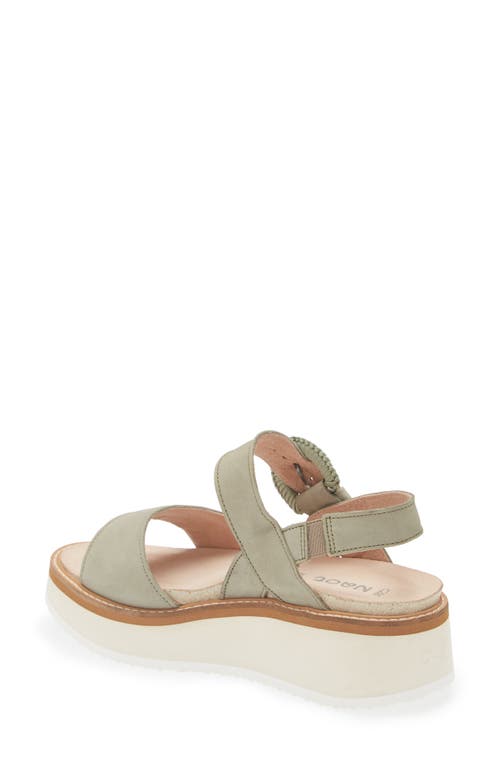 Naot Crepe Platform Sandal In Green