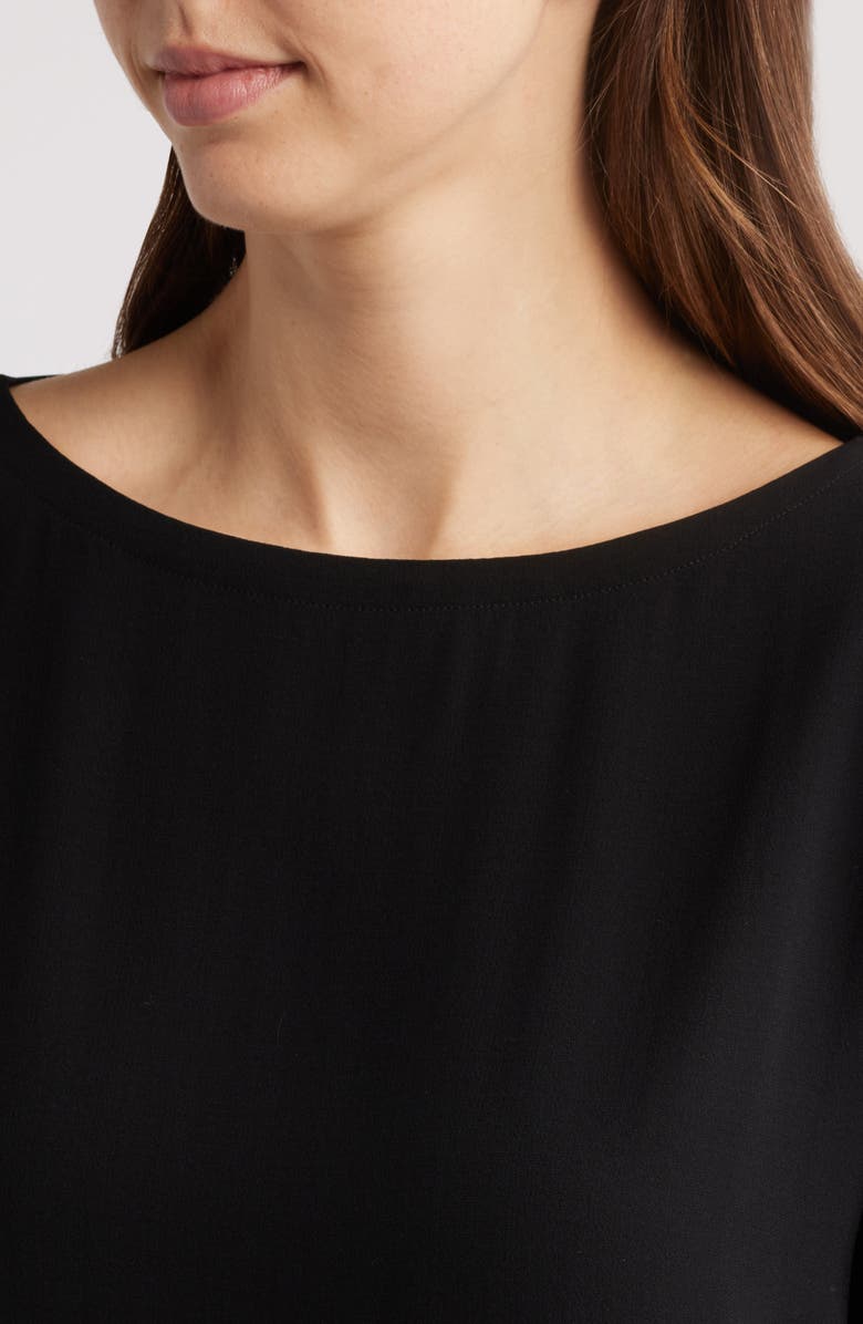Eileen Fisher Bateau Neck Silk Top, Alternate, color,