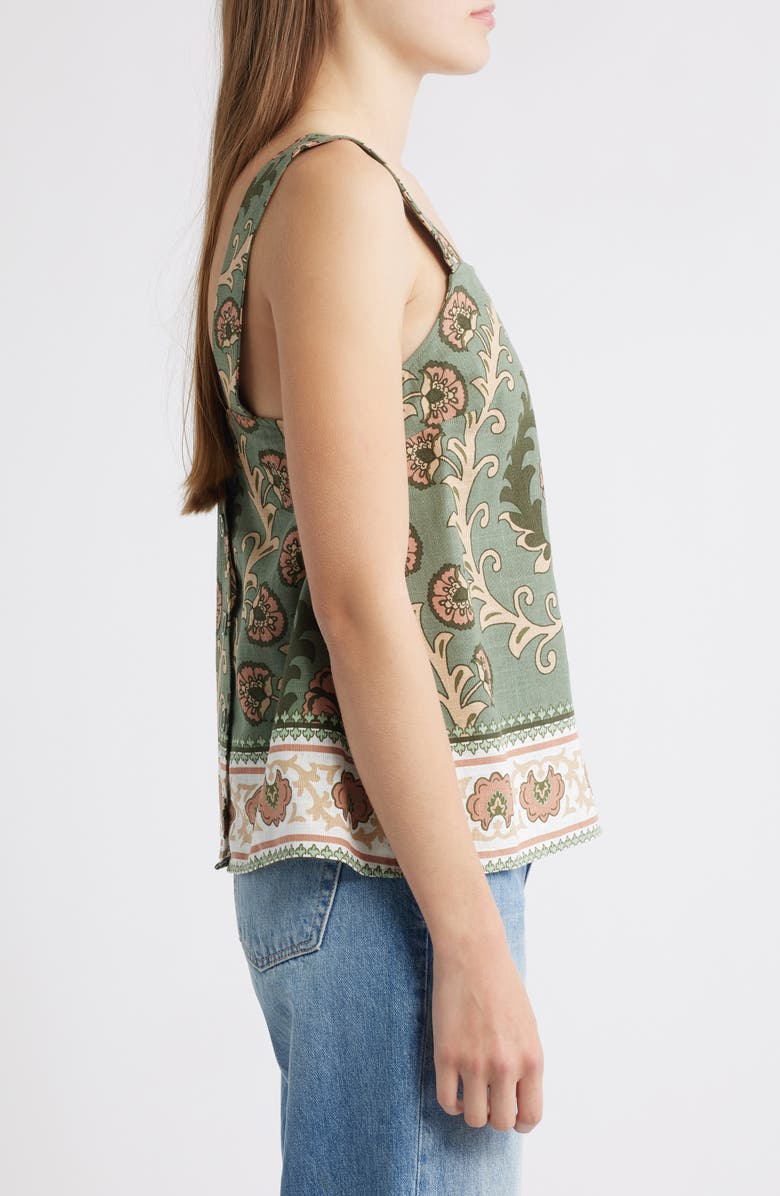 Sanctuary Button Back Sleeveless Top, Alternate, color, Mezzo Sage